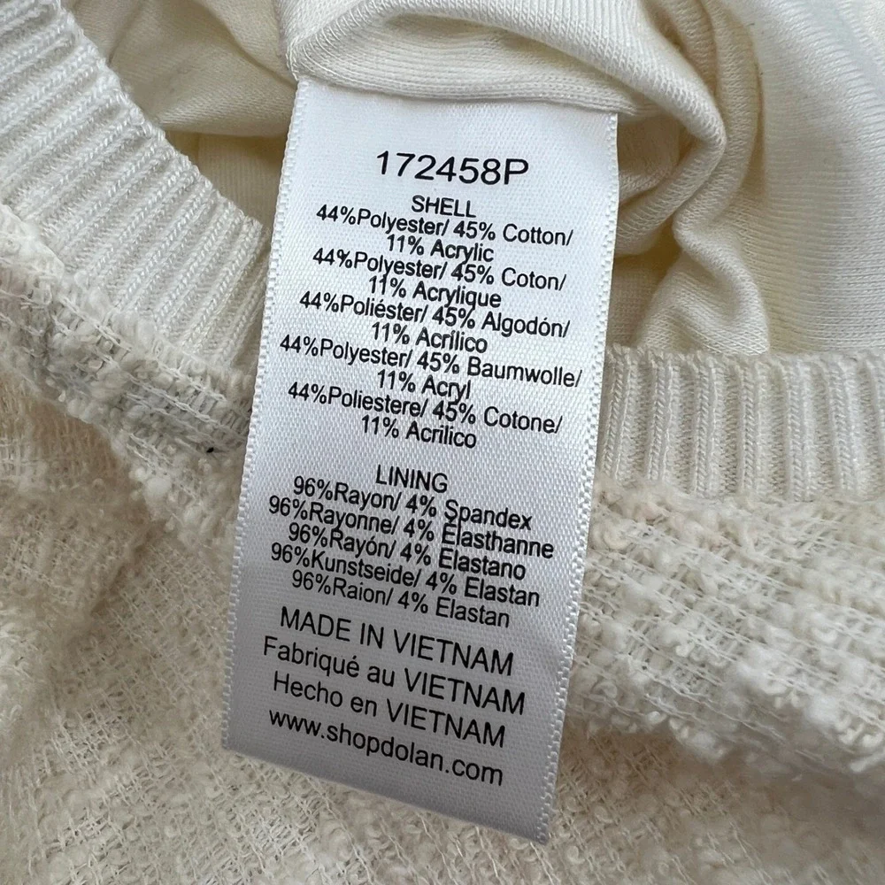 DOLAN Jacqueline Terrycloth Maxi Dress Belted Cream Size‎ S Petite